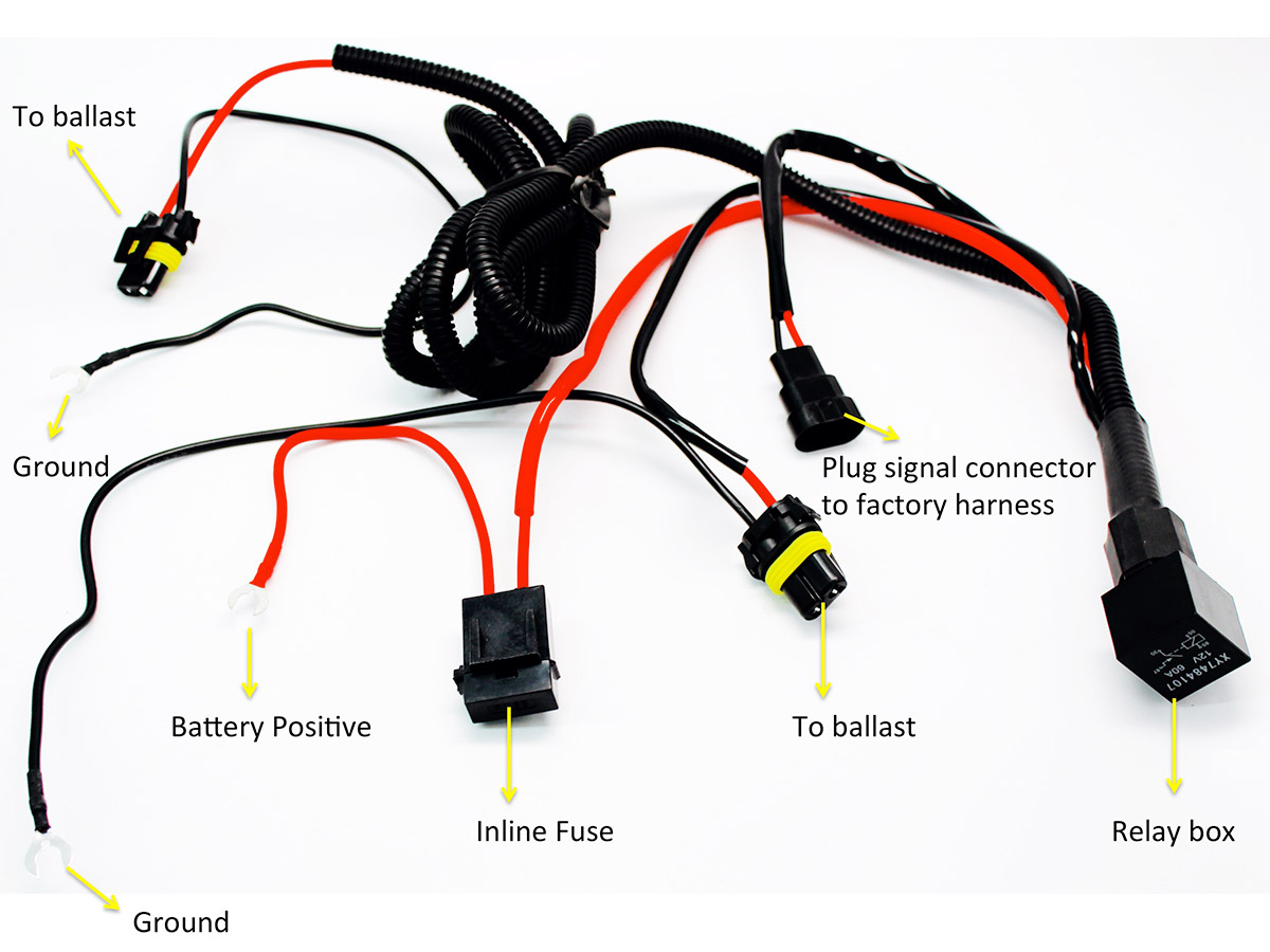How to install HID Relay Harness Wiring Diagram