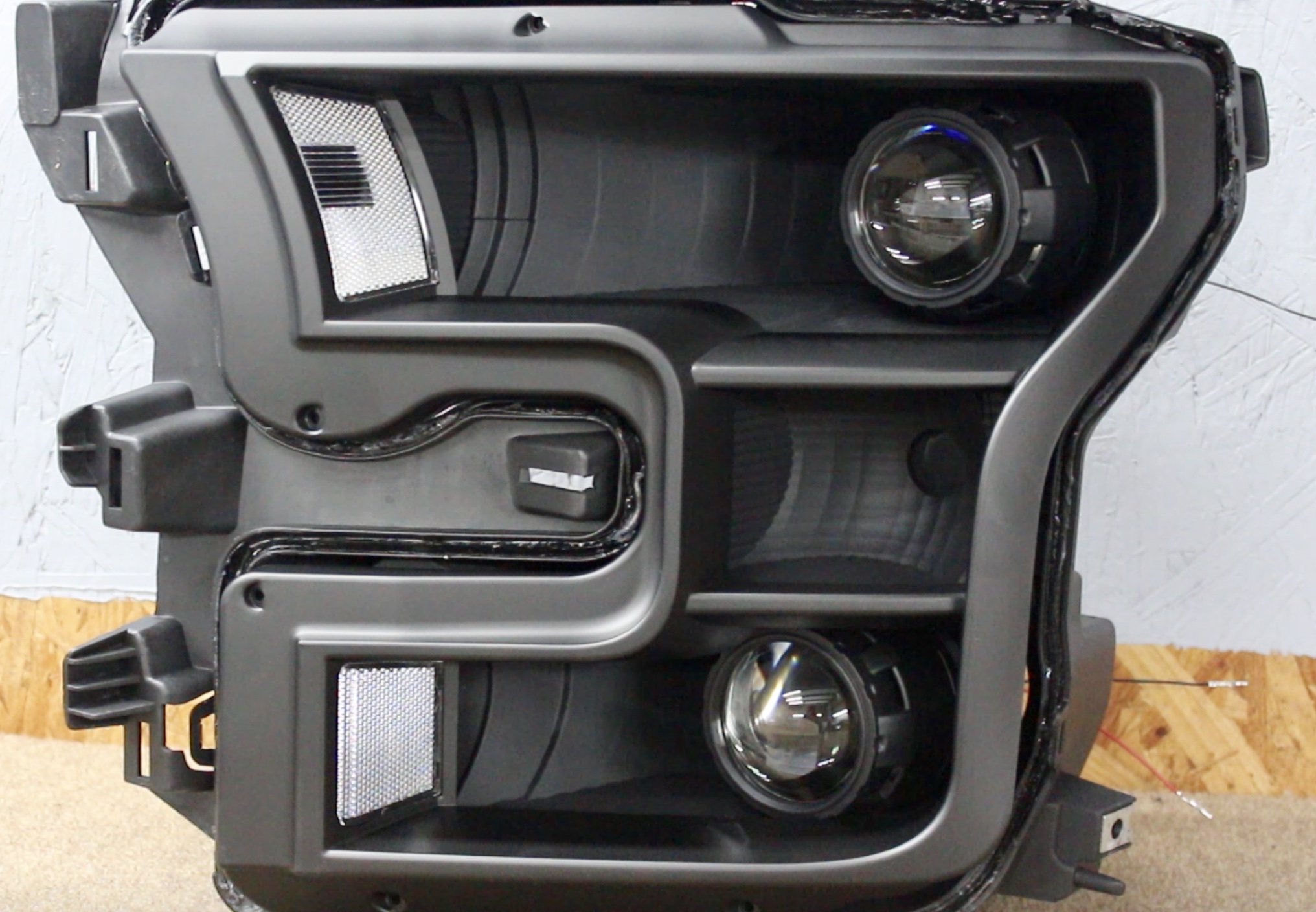 2015-2017 Ford F-150 Quad Matte Black Projector Headlights