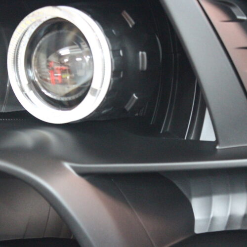2009-2018 Dodge RAM Black LED Halo Projector HID Headlights
