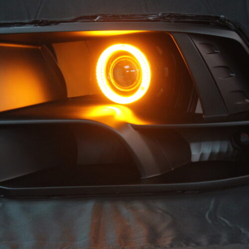 2009-2018 Dodge RAM Black LED Halo Projector HID Headlights