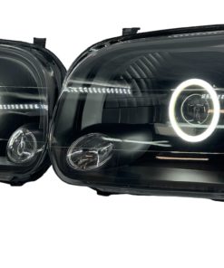 2000-2007 Toyota Tundra Black Projector LED Halo Switchback Headlights