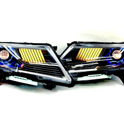 2013-2016 Nissan Pathfinder RGBW Digital LED Headlights Black Projector Lights