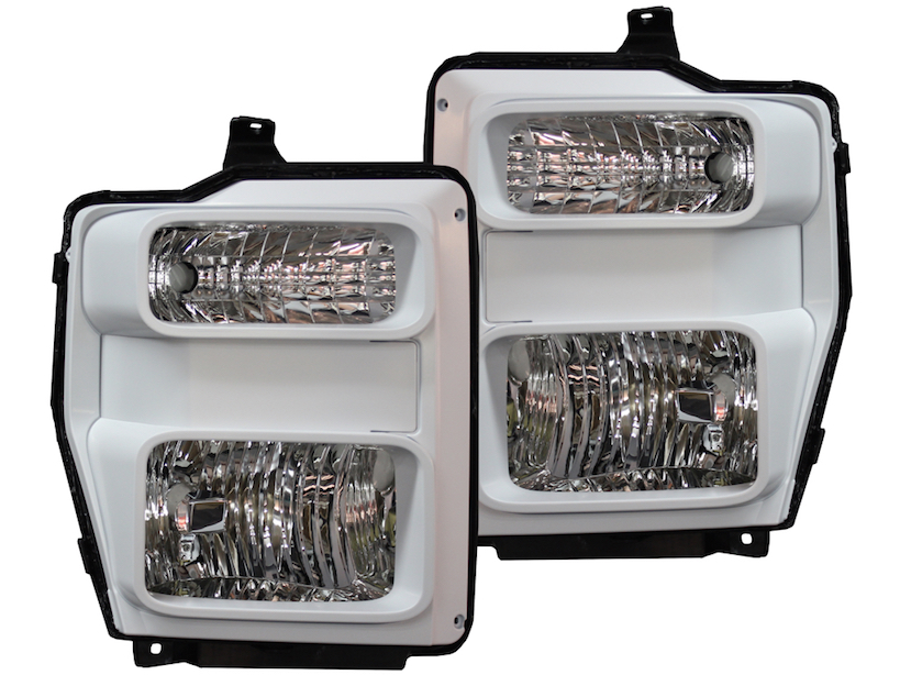 For 2008 2009 2010 Ford F250 F350 F450 Super duty Headlight Assembly,OE Projector Headlamp,Chrome Housing,One-Year Limited Warranty AUTOSAVER88 Pair,7C3Z-13008BA,7C3Z-13008AA 