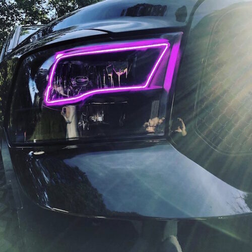 2009-2018 Dodge RAM 1500 2500 3500 Black LED Halo Headlights