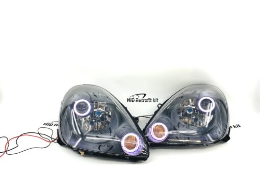 2003-2005 Toyota MR2 Spyder Black Halo LED Projector Headlights