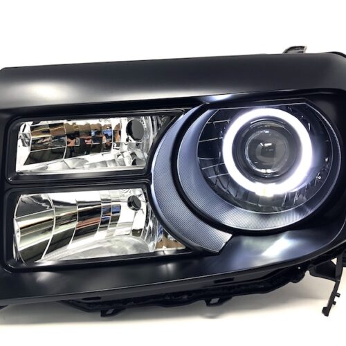 2012+ Honda Pilot Black Headlights Switchback Led Halo Lamps