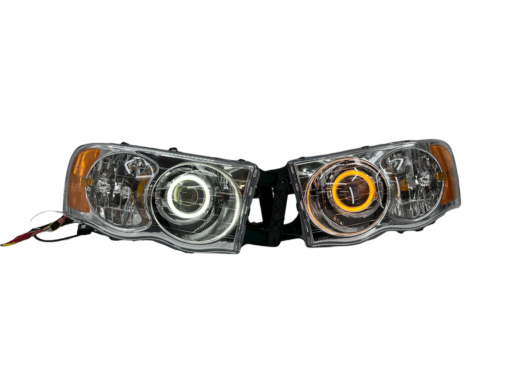 02-05 Dodge Ram Switchback Led Halo Projector Retrofit Headlights
