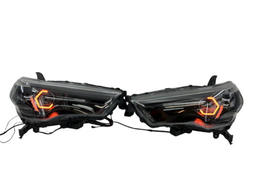2014-2021 Toyota 4Runner Headlights Angry LED RGBW Halo Projector Lights
