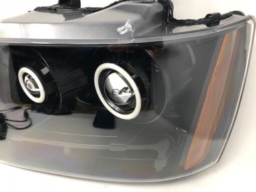 07-14 Chevrolet Tahoe RGBW Led Halo Black Projector Retrofit Headlights