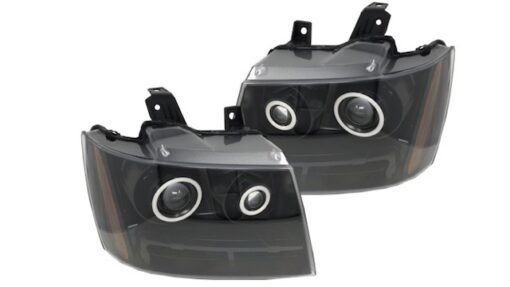 07-14 Chevrolet Tahoe RGBW Led Halo Black Projector Retrofit Headlights