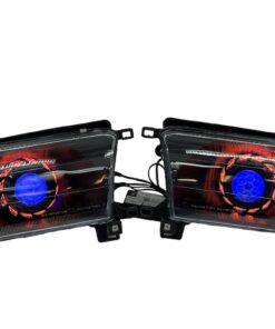 96-02 Toyota 4Runner Black Retrofit Headlights RGBW Led Halo Demon Eyes