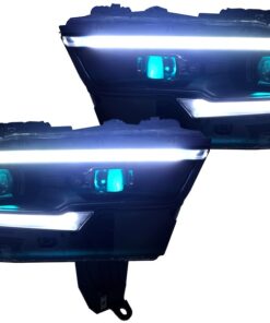 2019+ RAM 1500 LED Headlights Custom RGB Demon Eyes