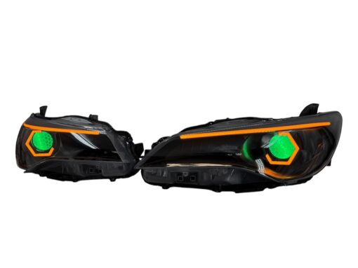 2015-17 Toyota Camry LED Headlights Custom Halos Color Changing Demon Eyes