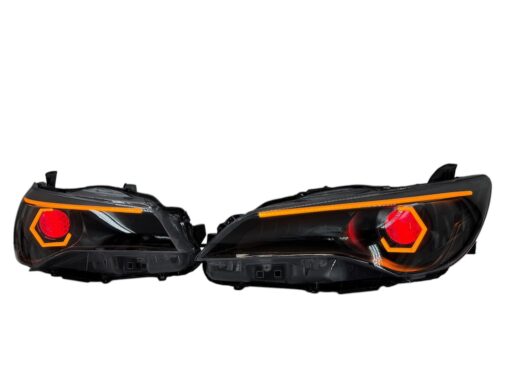 2015-17 Toyota Camry LED Headlights Custom Halos Color Changing Demon Eyes