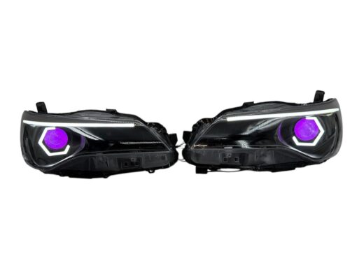2015-17 Toyota Camry LED Headlights Custom Halos Color Changing Demon Eyes