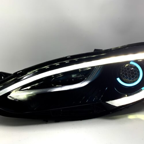 2012-2016 Tesla Model S LED Multicolor Angry Halo Projector Headlights