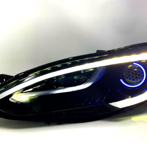2012-2016 Tesla Model S LED Multicolor Angry Halo Projector Headlights