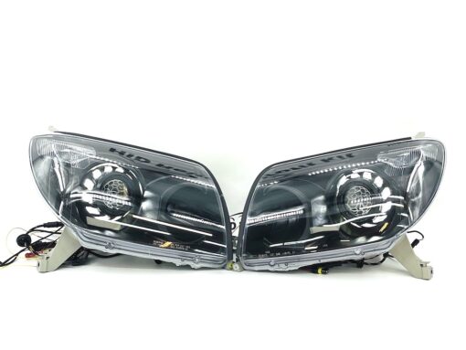 03-05 Toyota 4Runner Black Projector Retrofit LED Switchback Headlights