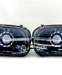 00-06 Toyota Tundra Sequoia Custom Black Retrofit Led RGBW Halo Headlights