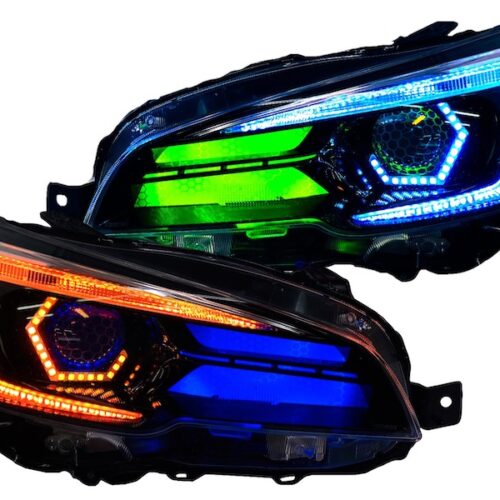 2018-2021 Subaru Sti Angry LED RGBW Retrofit Black Headlights