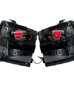 2015-2019 Chevrolet Silverado 2500 3500 Black Custom Headlights LED DEMON EYES