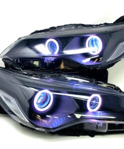 15-17 Toyota Camry RGBW Chasing LED Halo Black Projector Headlights