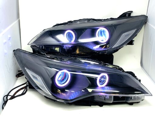 15-17 Toyota Camry RGBW Chasing LED Halo Black Projector Headlights