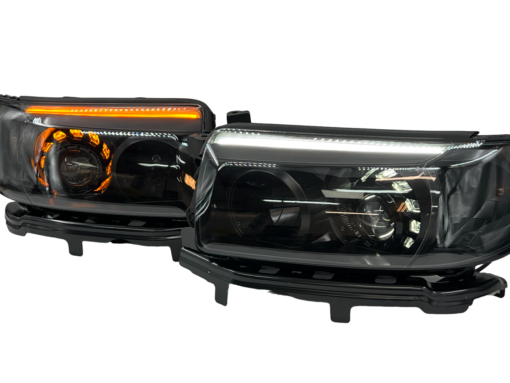 2006-2008 Subaru Forester Switchback LED Halo Black Projector Headlights