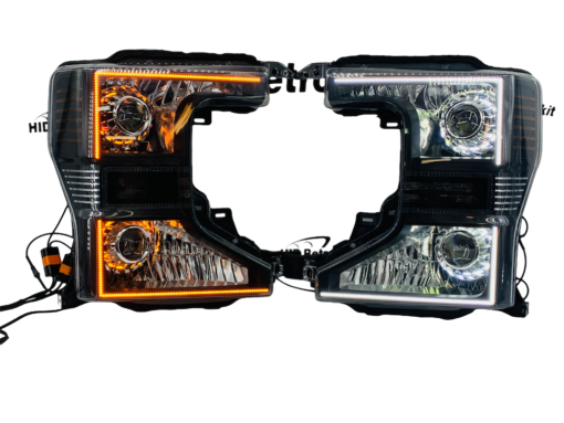 2020-2022 Ford F-250 Superduty Black Projector Switchback Led Headlights