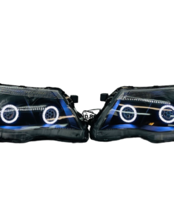 2009-2013 Subaru Forester RGBW Led Halo Black Projector Headlights