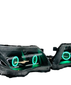 2009-2013 Subaru Forester RGBW Led Halo Black Projector Headlights