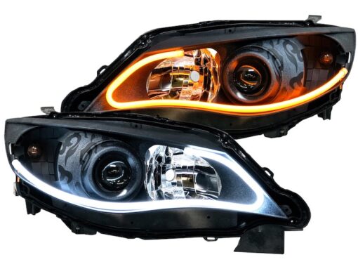 08-14 Subaru Impreza WRX / Outback LED DRL Black HID Retrofit Kit Headlights