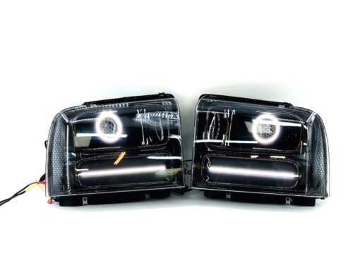 2005-2007 Ford F250 F350 Superduty LED Halo Switchback Projector Retrofit Headlights