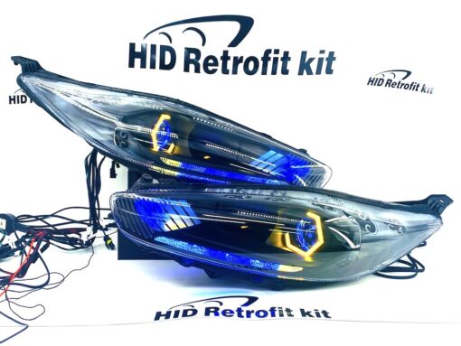 2014-2017 Ford Fiesta Retrofit Gill Headlight Halo Lights