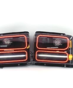 05-07 Ford Superduty Led Halo Outline Headlights Black Projector Retrofit Lights