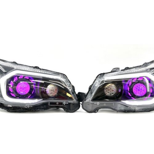 14-18 Subaru Forester Custom Retrofit Projector LED Black Headlights