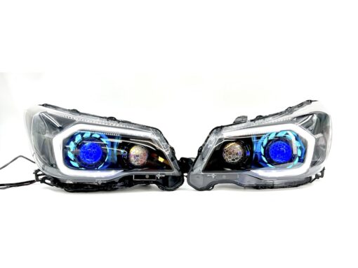 14-18 Subaru Forester Custom Retrofit Projector LED Black Headlights