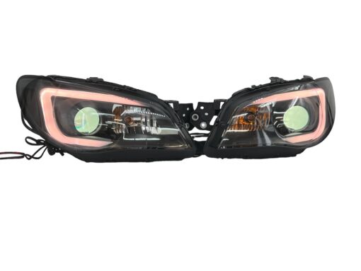 06-07 Subaru Impreza WRX LED Demon Eyes C-Light Custom Retrofit Black Headlights