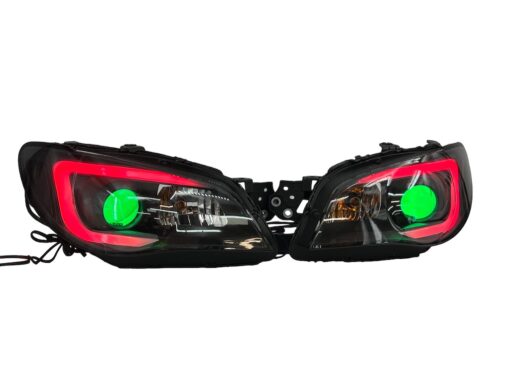 06-07 Subaru Impreza WRX LED Demon Eyes C-Light Custom Retrofit Black Headlights