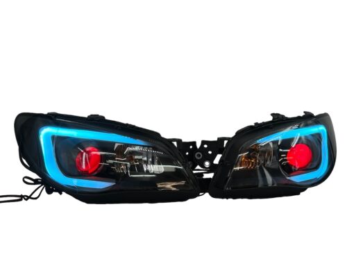 06-07 Subaru Impreza WRX LED Demon Eyes C-Light Custom Retrofit Black Headlights
