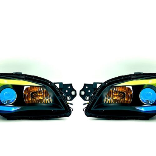 08-14 Subaru WRX / STI RGBW C Light Custom Retrofit Black Headlights