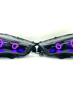 2014-2021 Toyota 4Runner Quad RGBW Led Halo Projector Black Headlights