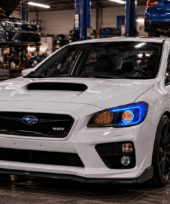 2015-2021 Subaru WRX Hex LED RGBW Halo Black Projector Headlights