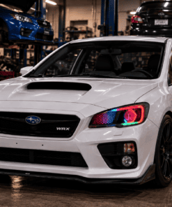 2015-2021 Subaru WRX Hex LED RGBW Halo Black Projector Headlights