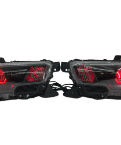 16-20 Toyota Tacoma RGBW Led Custom Halo Projector Black Headlights
