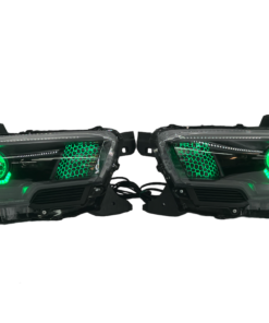 16-20 Toyota Tacoma RGBW Led Custom Halo Projector Black Headlights