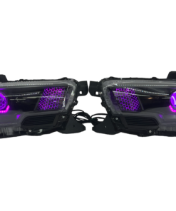 16-20 Toyota Tacoma RGBW Led Custom Halo Projector Black Headlights