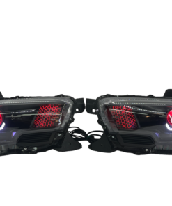 16-20 Toyota Tacoma RGBW Led Custom Halo Projector Black Headlights