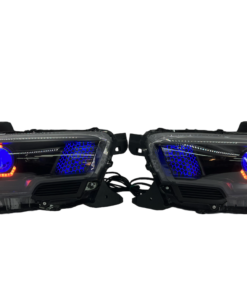16-20 Toyota Tacoma RGBW Led Custom Halo Projector Black Headlights