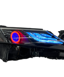 2022-2023 Toyota Camry LE Custom LED Halo RGBW Retrofit Projector Black Headlights